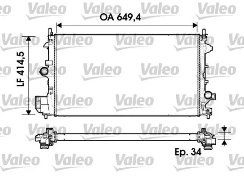 VALEO Radiator, engine cooling (734339)