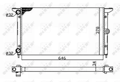 NRF Radiator, engine cooling (509522)