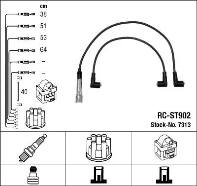 NGK Ignition Cable Kit (7313)