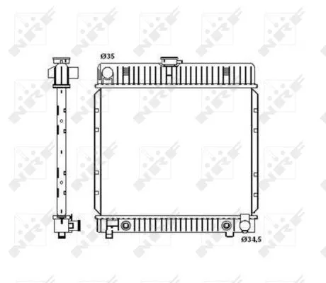 NRF Radiator, engine cooling (514250)