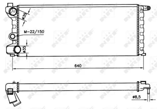 NRF Radiator, engine cooling (58742)