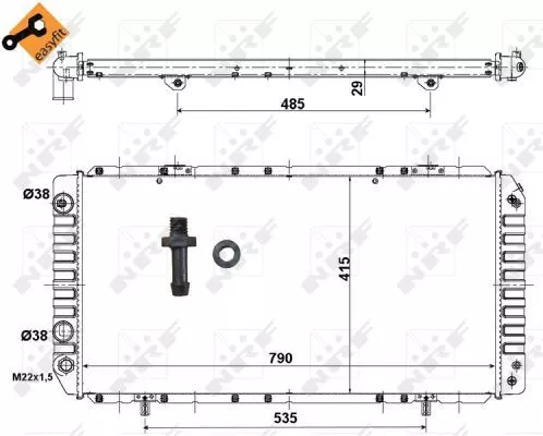 NRF Radiator, engine cooling (52062)