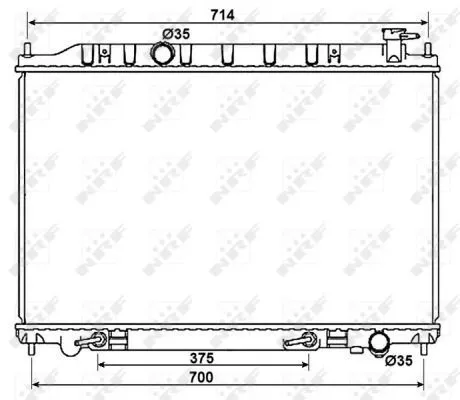 NRF Radiator, engine cooling (53407)