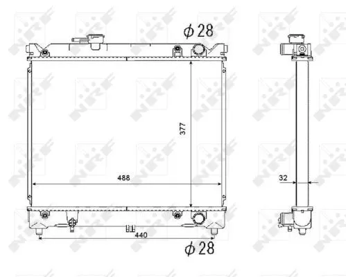 NRF Radiator, engine cooling (53566)