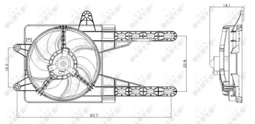 NRF Fan, engine cooling (47247)