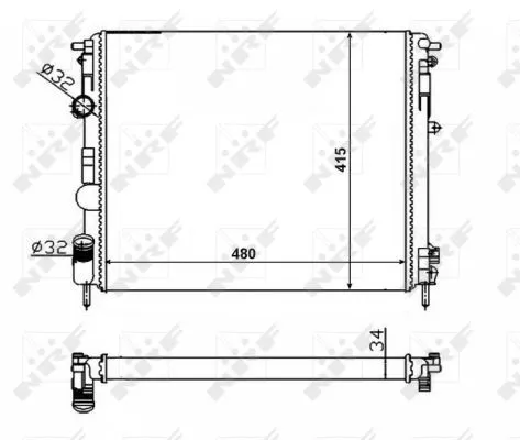 NRF Radiator, engine cooling (58217)