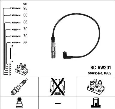 NGK Ignition Cable Kit (0932)