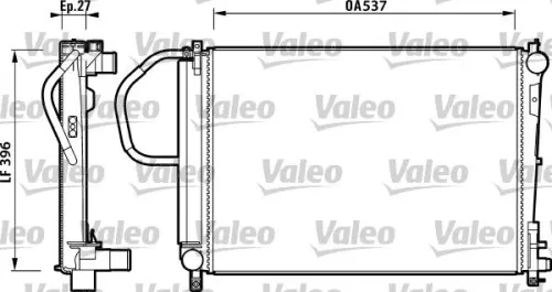 VALEO Radiator, engine cooling (732883)