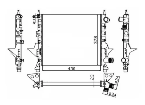 NRF Radiator, engine cooling (529513)
