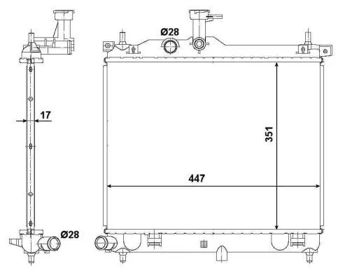 NRF Radiator, engine cooling (53029)