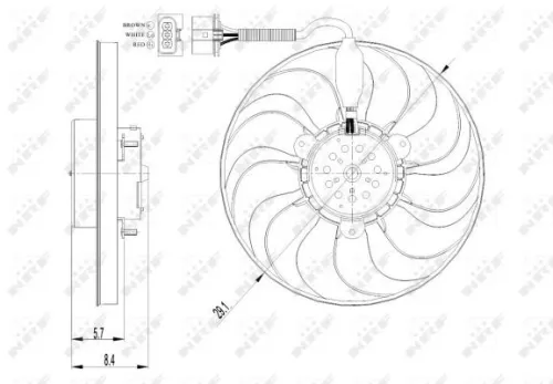 NRF Fan, engine cooling (47398)