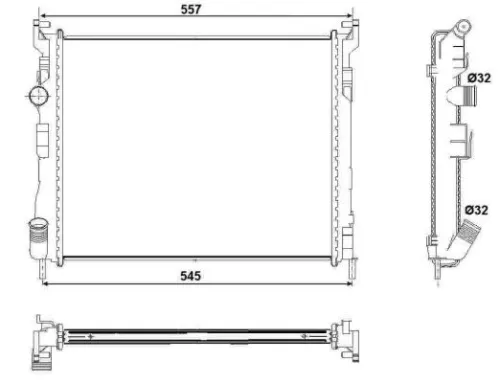 NRF Radiator, engine cooling (53032)