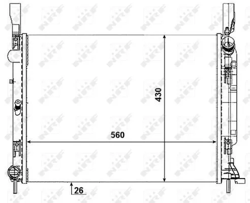 NRF Radiator, engine cooling (53001)