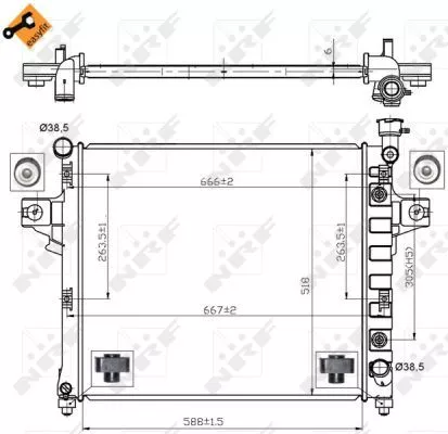 NRF Radiator, engine cooling (53031)