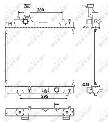 NRF Radiator, engine cooling (53078)
