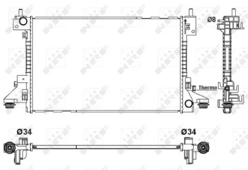 NRF Radiator, engine cooling (53160)