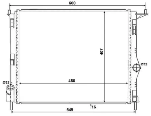 NRF Radiator, engine cooling (53069)