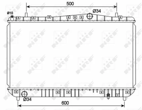 NRF Radiator, engine cooling (53150)