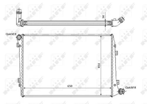 NRF Radiator, engine cooling (53814)