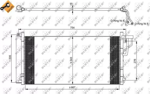 NRF Condenser, air conditioning (35962)