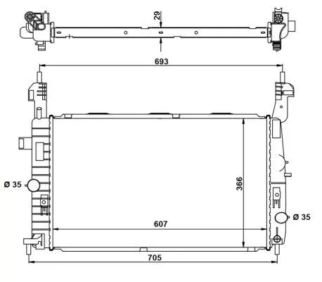 NRF Radiator, engine cooling (53416)