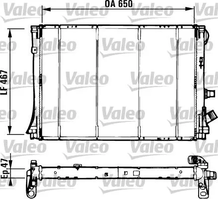 VALEO Radiator, engine cooling (731529)
