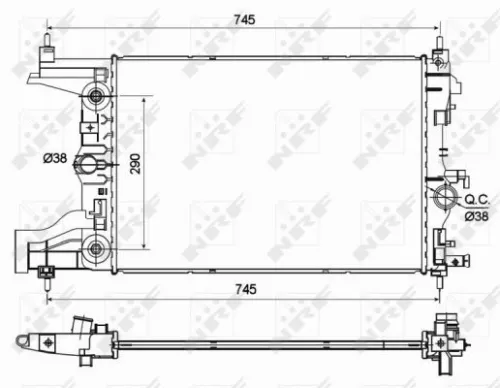 NRF Radiator, engine cooling (53122)