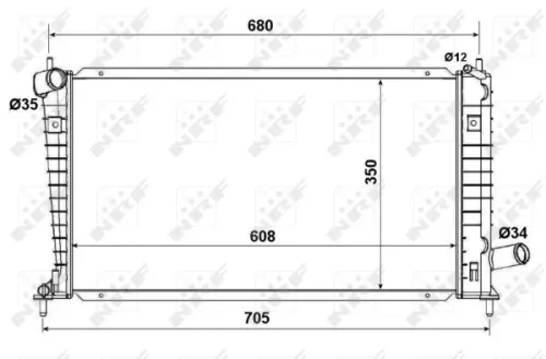NRF Radiator, engine cooling (53189)
