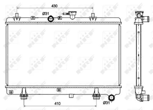 NRF Radiator, engine cooling (53121)