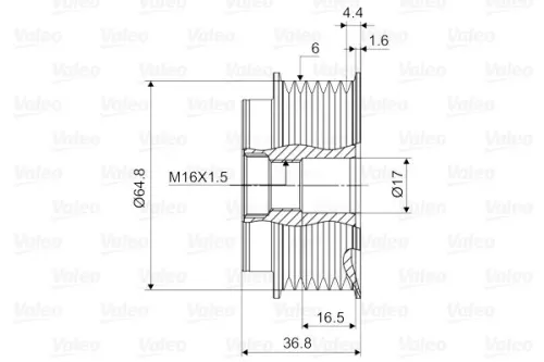 VALEO Alternator Freewheel Clutch (588107)