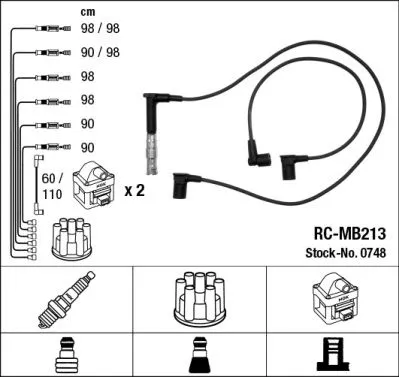 NGK Ignition Cable Kit (0748)