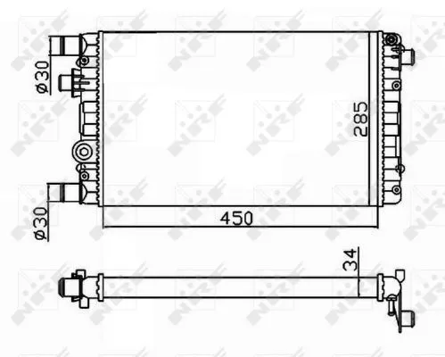 NRF Radiator, engine cooling (53602)