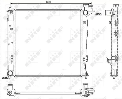 NRF Radiator, engine cooling (53054)