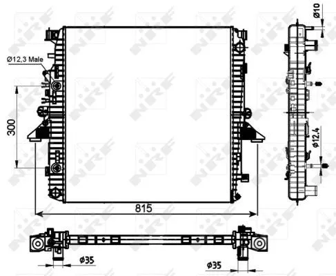 NRF Radiator, engine cooling (53097)