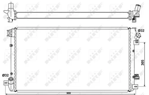 NRF Radiator, engine cooling (53076)