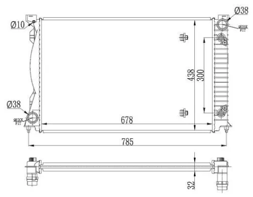 NRF Radiator, engine cooling (53023)
