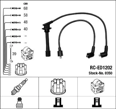 NGK Ignition Cable Kit (0350)