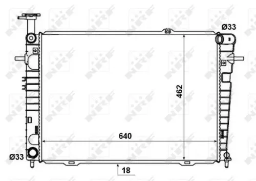 NRF Radiator, engine cooling (53192)