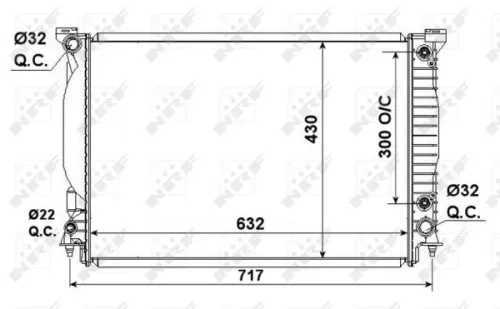 NRF Radiator, engine cooling (53190)