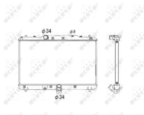 NRF Radiator, engine cooling (53579)