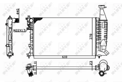 NRF Radiator, engine cooling (54677)
