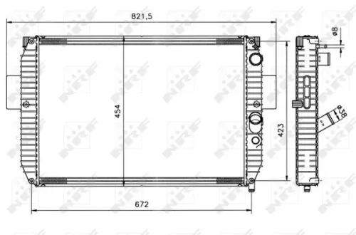 NRF Radiator, engine cooling (51564)