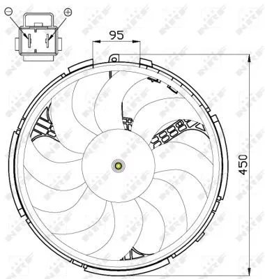 NRF Fan, engine cooling (47507)