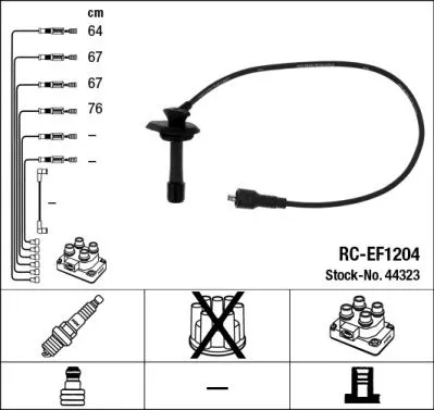 NGK Ignition Cable Kit (44323)