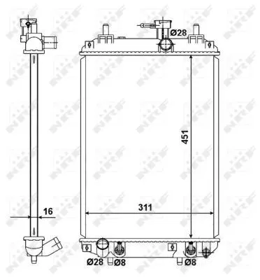 NRF Radiator, engine cooling (58494)