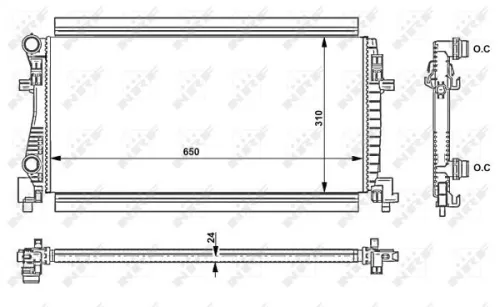 NRF Radiator, engine cooling (58438)