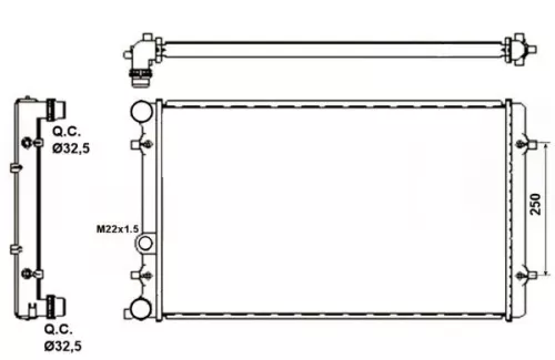NRF Radiator, engine cooling (509529A)