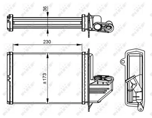 NRF Heat Exchanger, interior heating (54294)