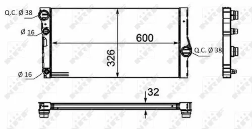 NRF Radiator, engine cooling (58466)