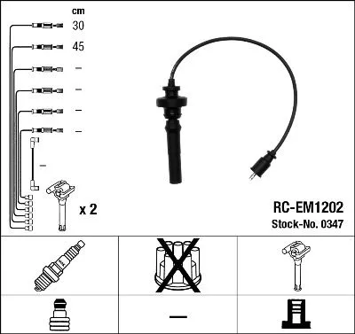 NGK Ignition Cable Kit (0347)